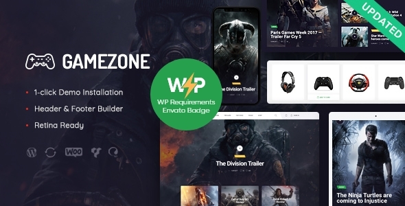 Gamezone – Video Gaming Blog & Esports Store WordPress Theme