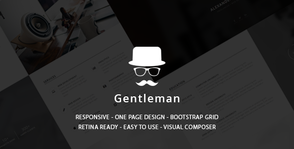 Gentleman – CV & Resume vCard WordPress Theme