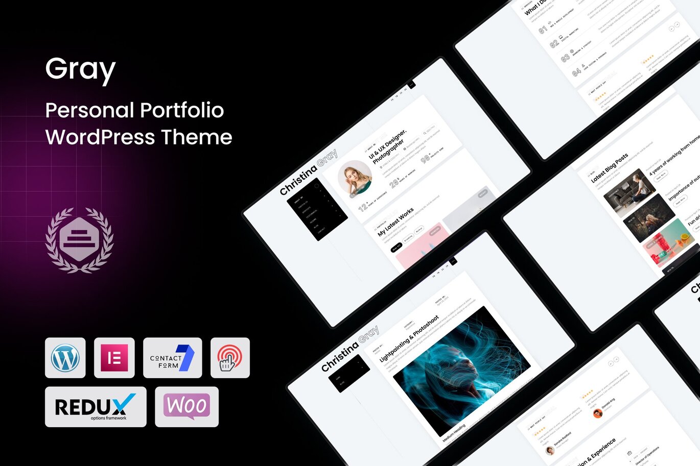Gray – Personal Portfolio WordPress Theme