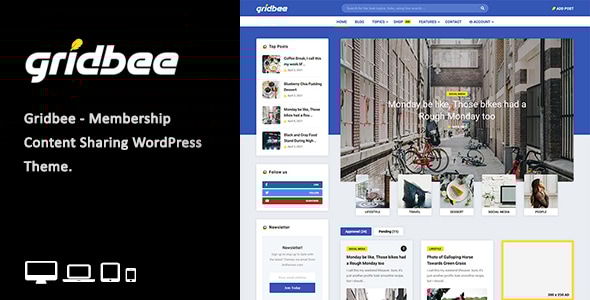 Gridbee Mag – Content Sharing WordPress Theme