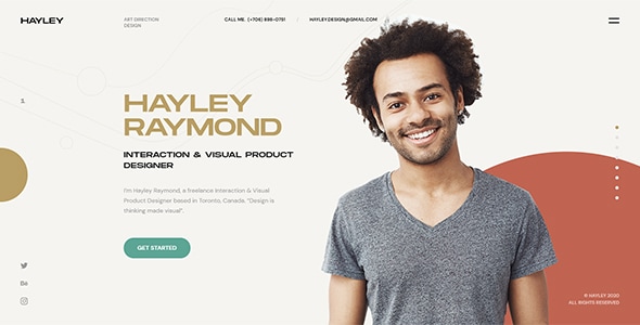 Hayley – Personal CVResume WordPress Theme