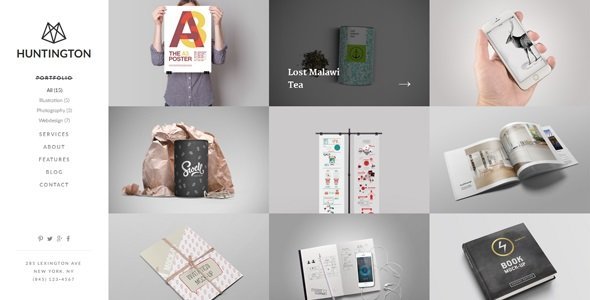 Huntington – Responsive Portfolio WordPress Theme