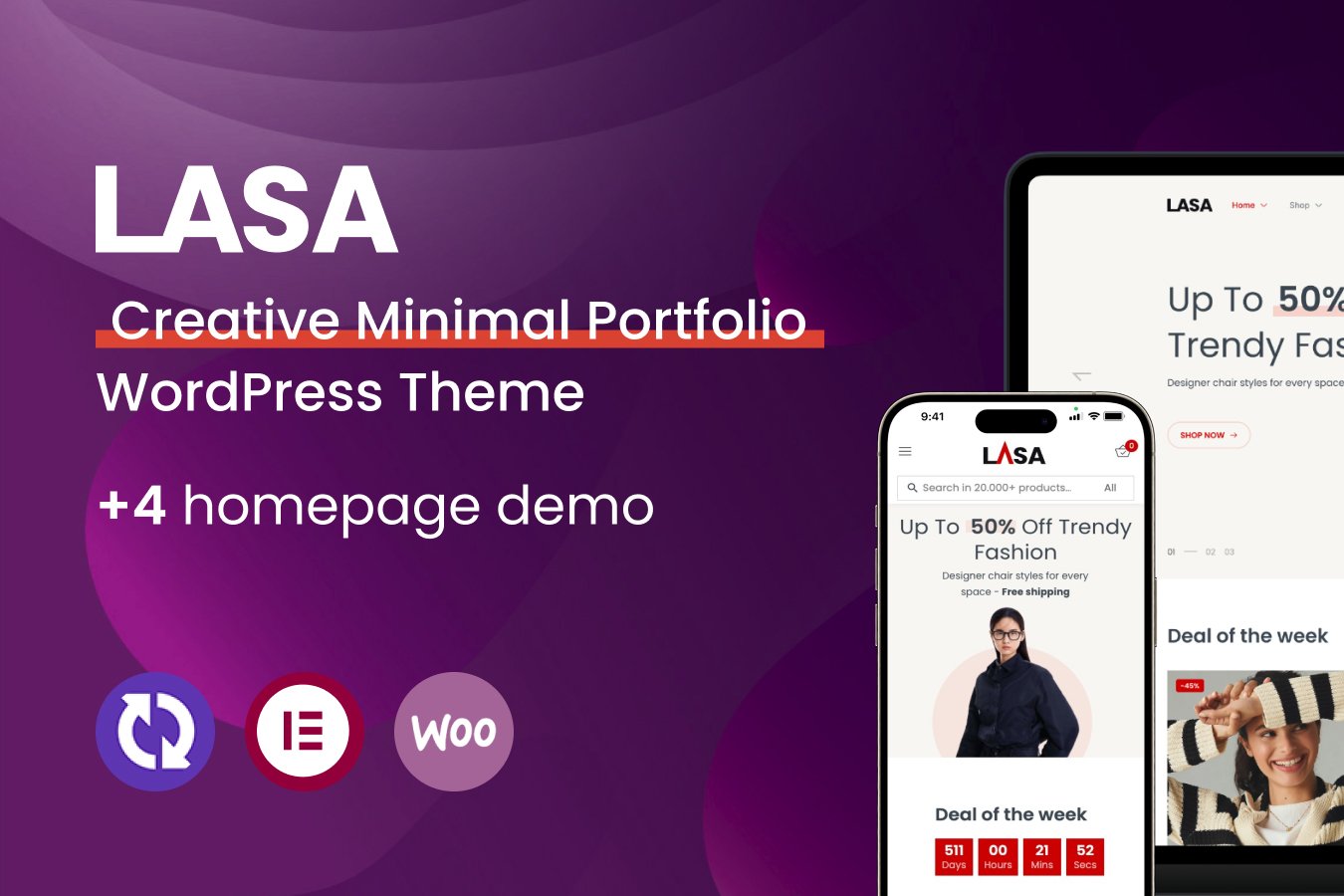 Lasa - Creative Minimal WooCommerce WordPress Theme