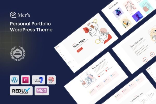 Mer's - Personal Portfolio WordPress Theme