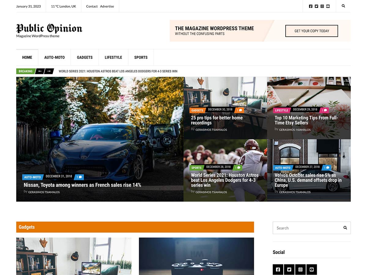 Public Opinion - Wordpress Theme