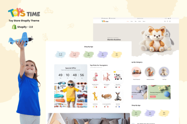 Toys Time Kids Clothing, Toys Shopify Theme