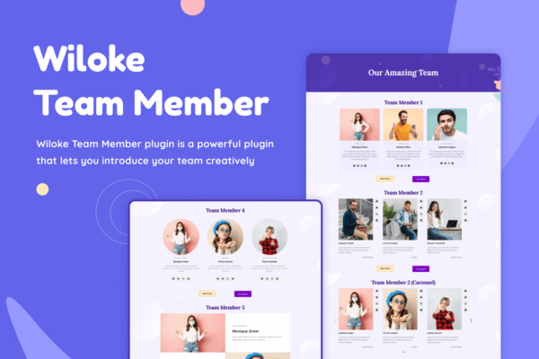 Wiloke Team Member Addon For Elementor
