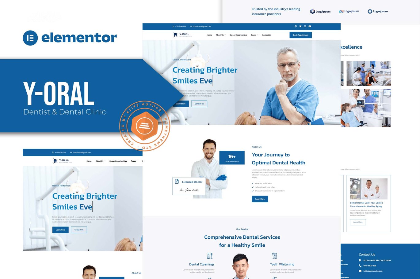 Y-Oral Dentist & Dental Clinic Elementor Template Kit