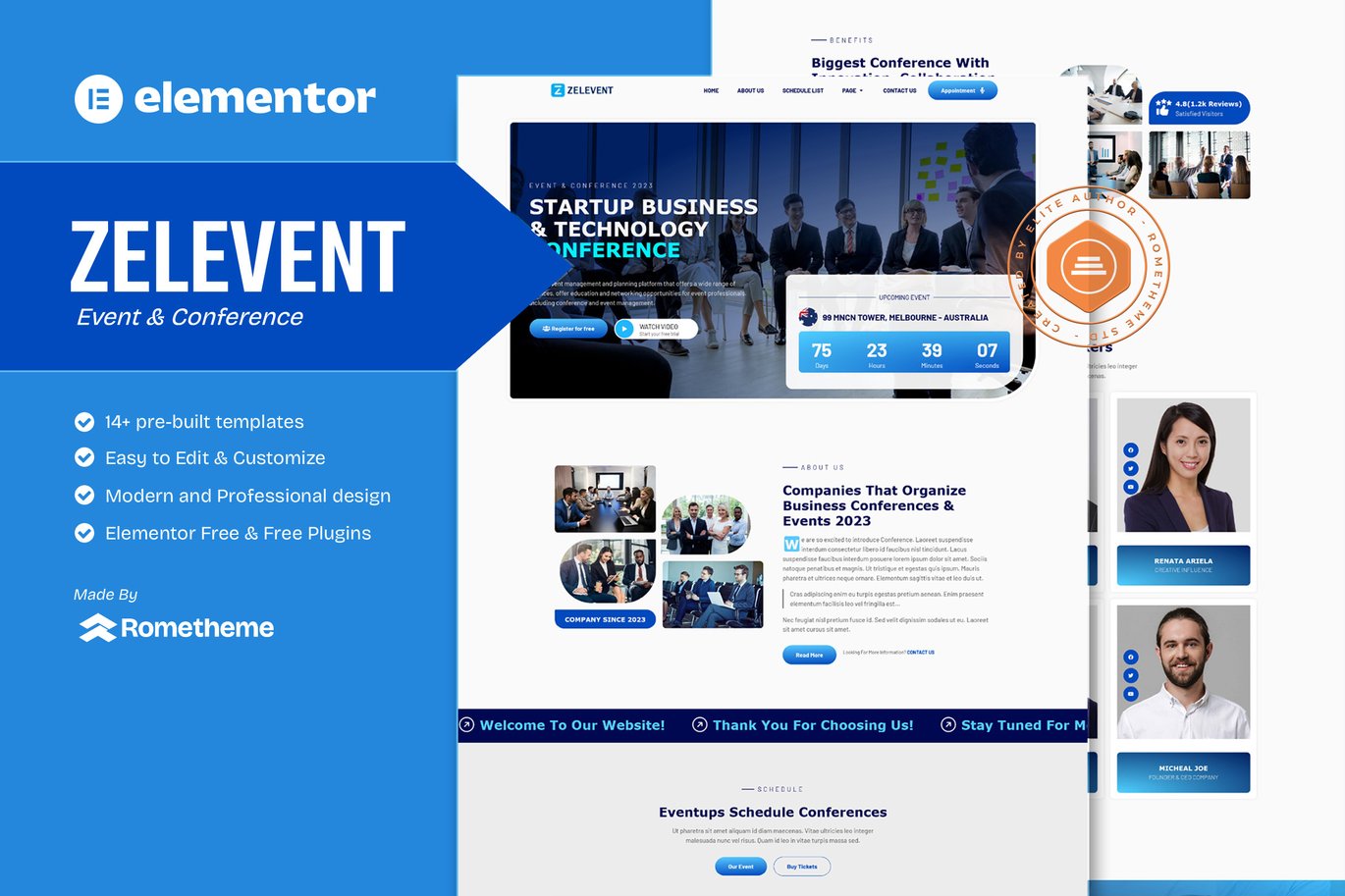 Zelevent Event & Conference Elementor Template Kit