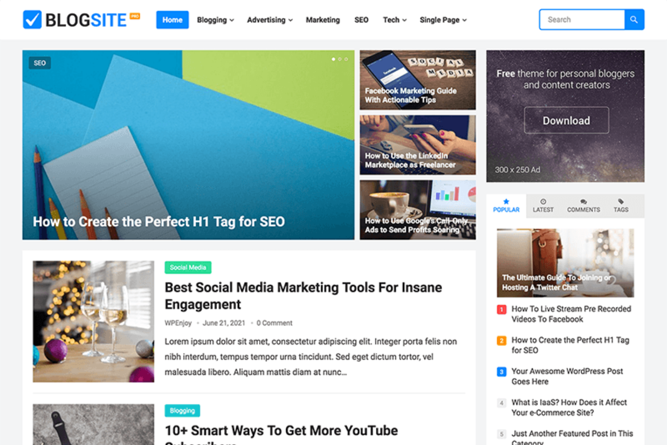 BlogSite Pro