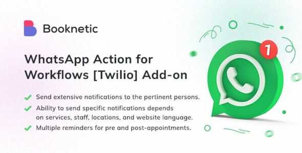 Booknetic – Workflows – Twilio Whatsapp Action