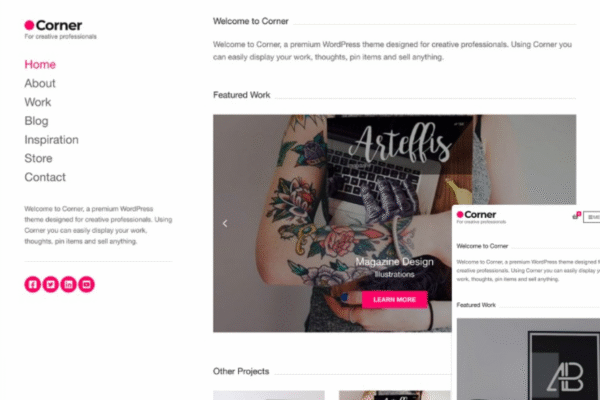 Corner Wordpress Plugin