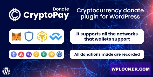 CryptoPay Donate – Cryptocurrency donate Plugin for WordPress