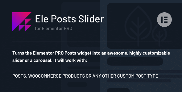 Ele Posts Slider – any post type slider for Elementor PRO