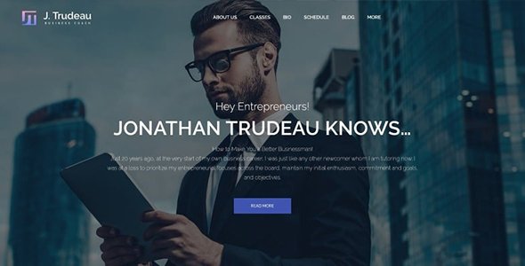 J.Trudeau - Business Coach WordPress Theme