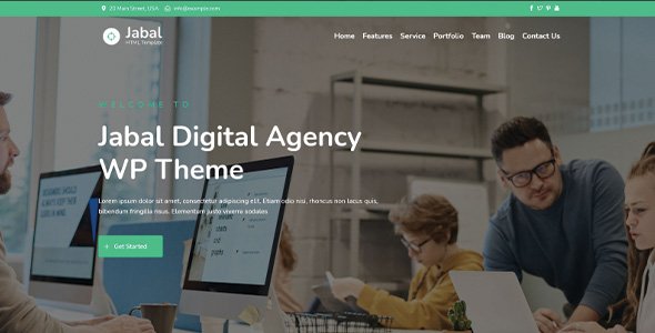 Jabal - Digital Agency One page WordPress Theme