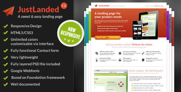 JustLanded – WordPress Landing Page