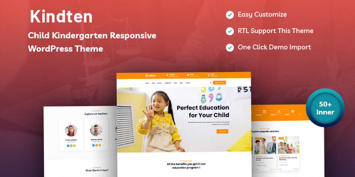Kindten – Child Kindergarten Responsive WordPress Theme