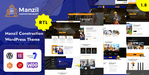 Manzil Construction and Building WordPress Theme