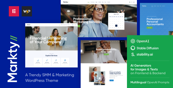 Markty – SMM & Marketing WordPress Theme