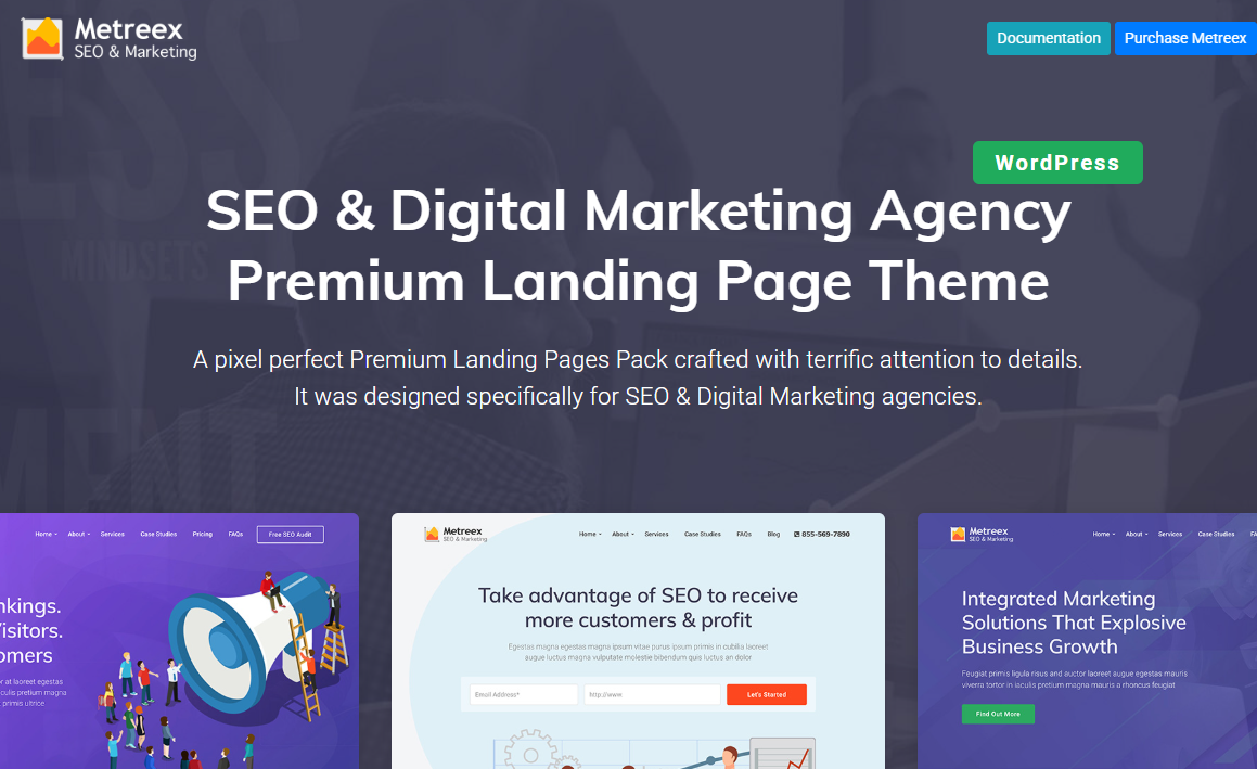 Metreex – SEO Marketing WordPress Theme