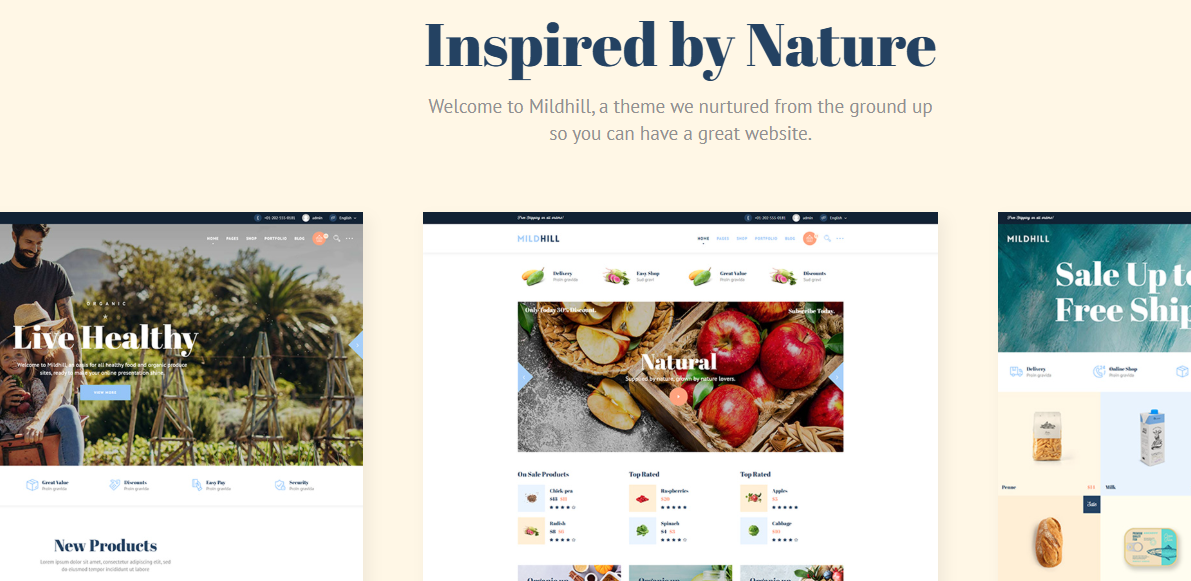 Mildhill – Organic and Food Store Theme