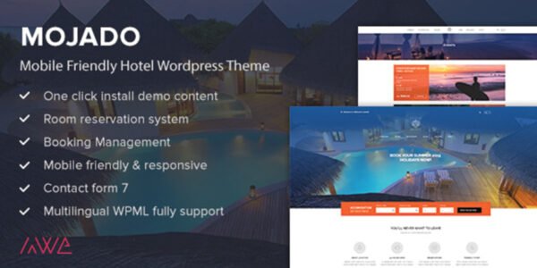 Mojado - Mobile Friendly Hotel WordPress Theme