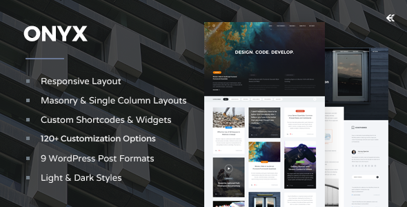 Onyx – Responsive WordPress Blog Theme