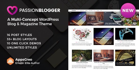 Passion Blogger – A Responsive WordPress Theme