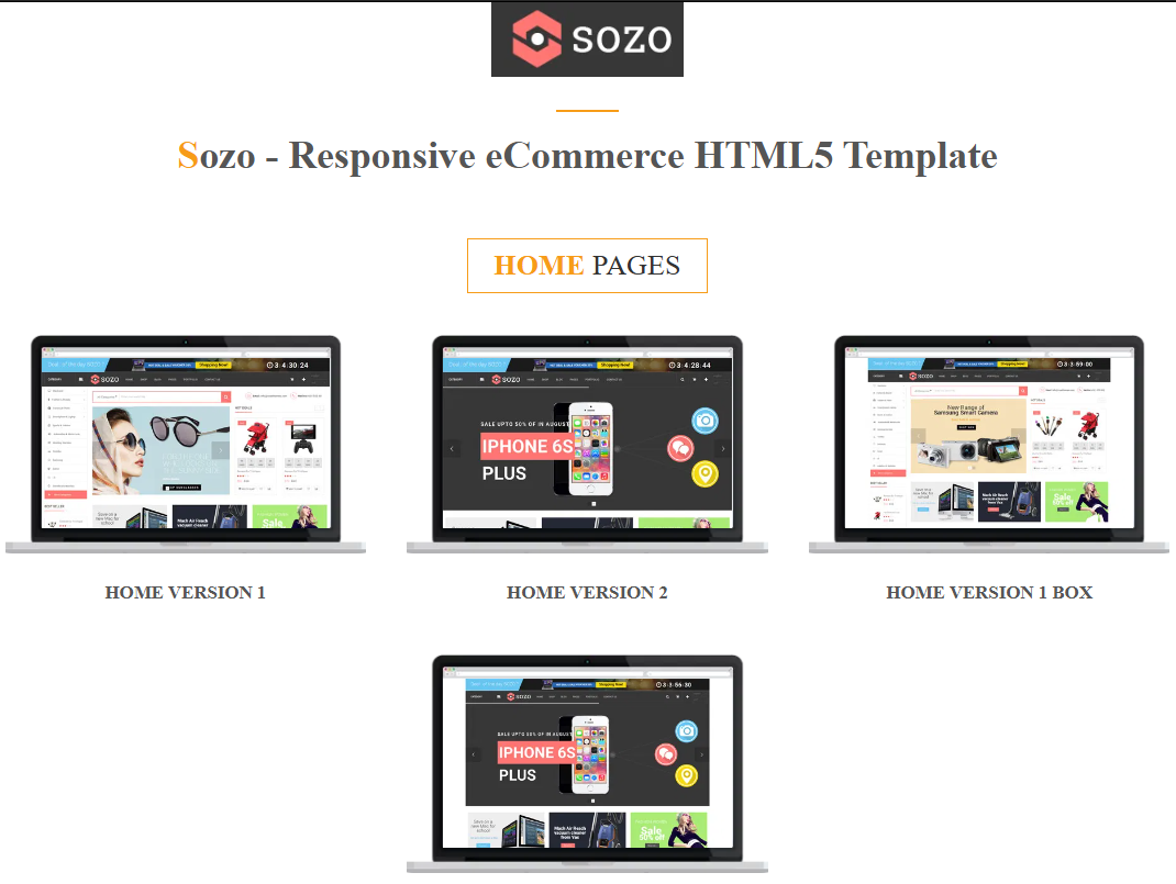 SOZO – Full Screen Mega Shop Theme