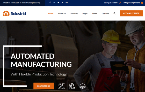 Solustrid - Factory & Industrial Business WordPress Theme