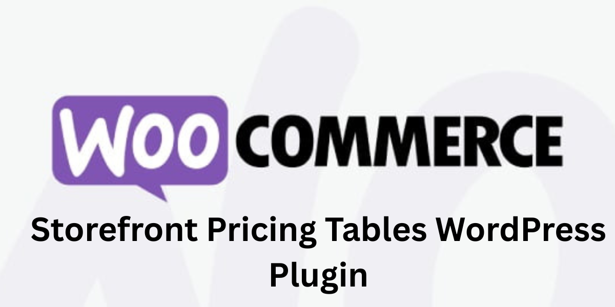 woocommerce Storefront Pricing Tables WordPress Plugin