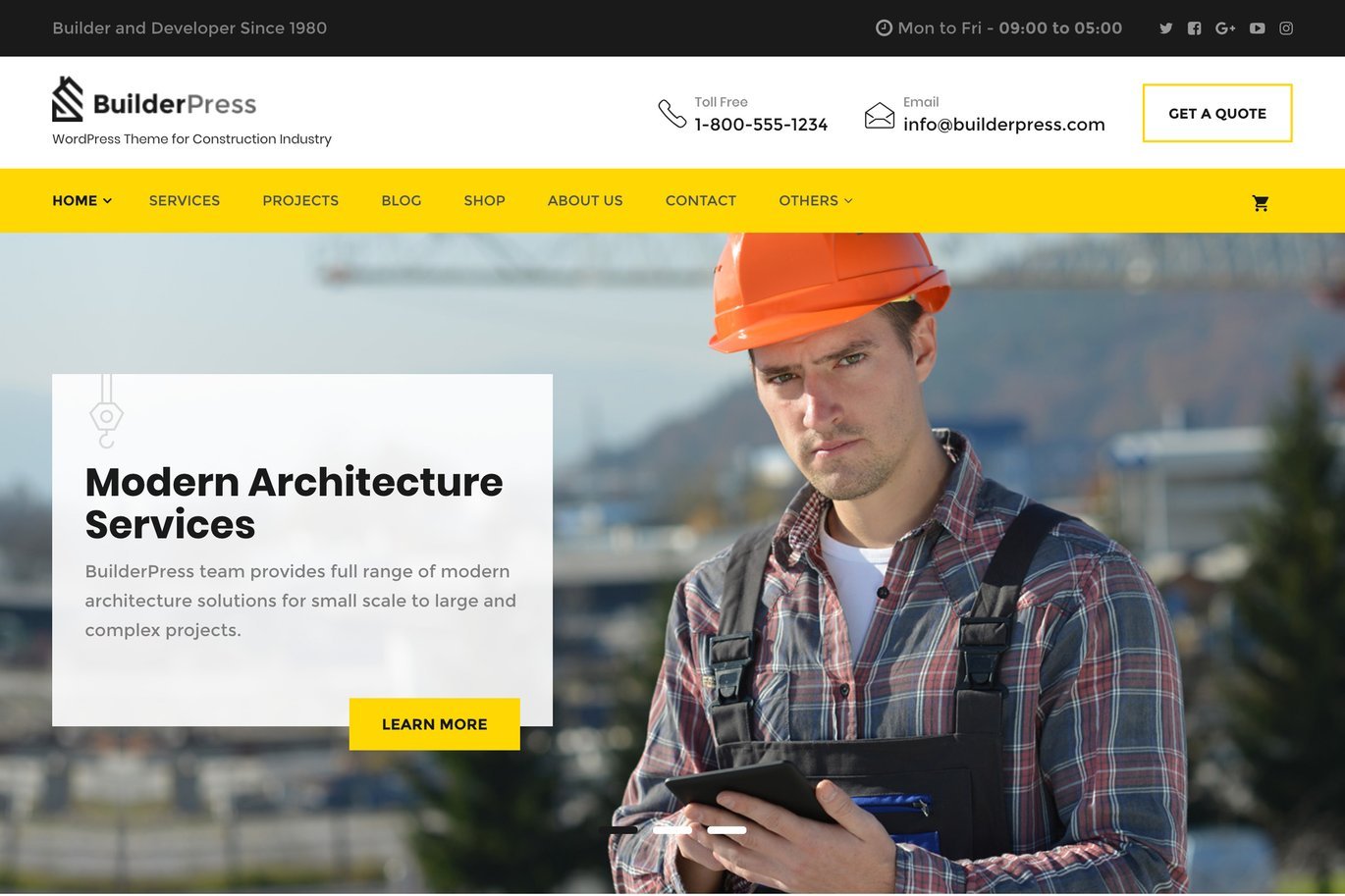 BuilderPress - Construction and Architecture WordPress Theme