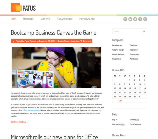 FameThemes Patus WordPress Theme