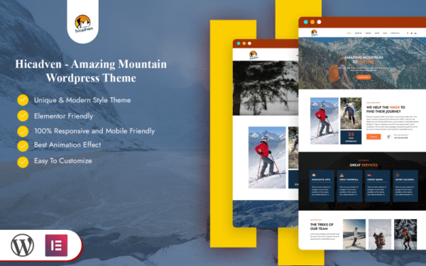 Hicadven – Amazing Mountain WordPress Theme