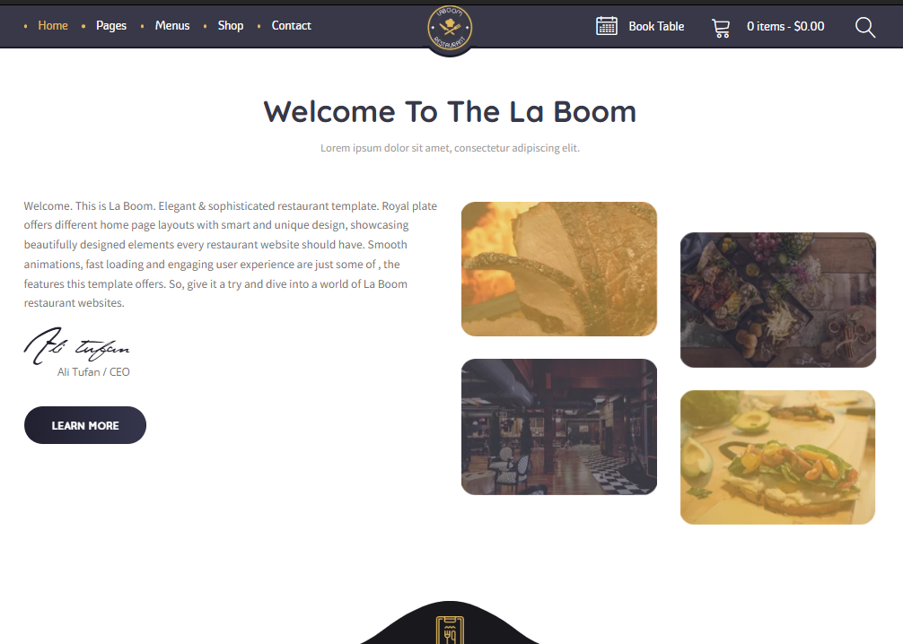 La Boom – Food and Restaurant Bistro WordPress Theme