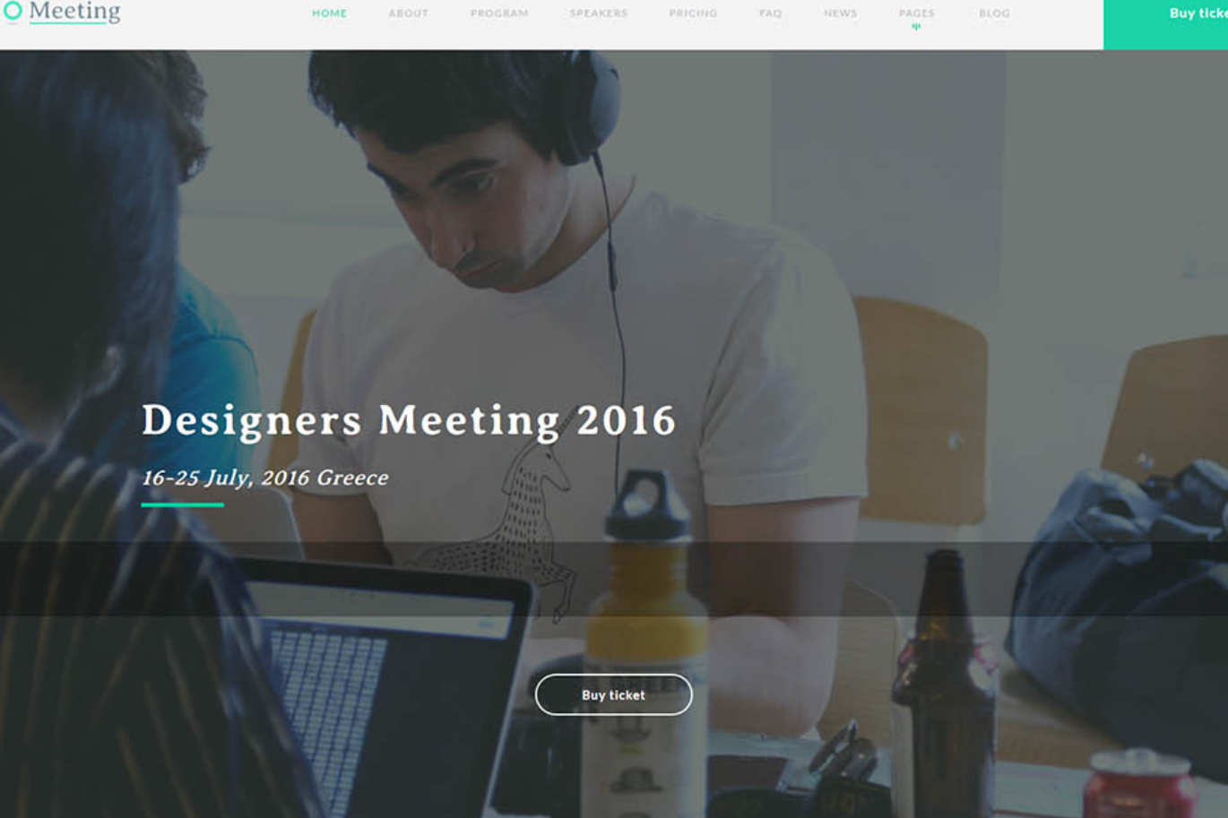 Meeting wordpress theme