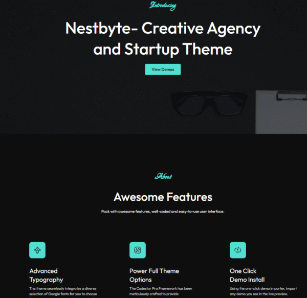 Nestbyte – Creative Agency and Startup WordPress Theme