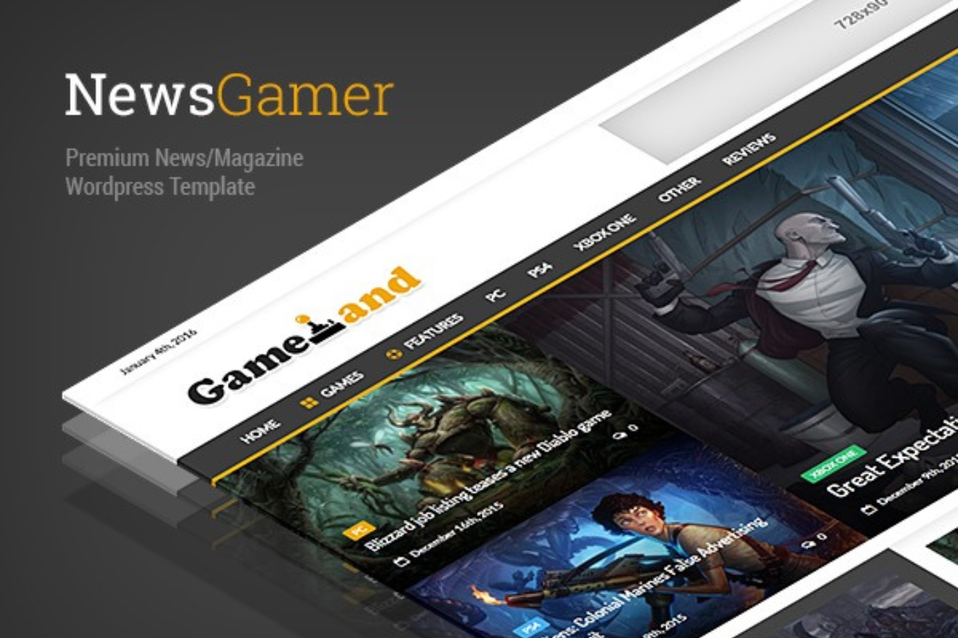NewsGamer wordpress theme
