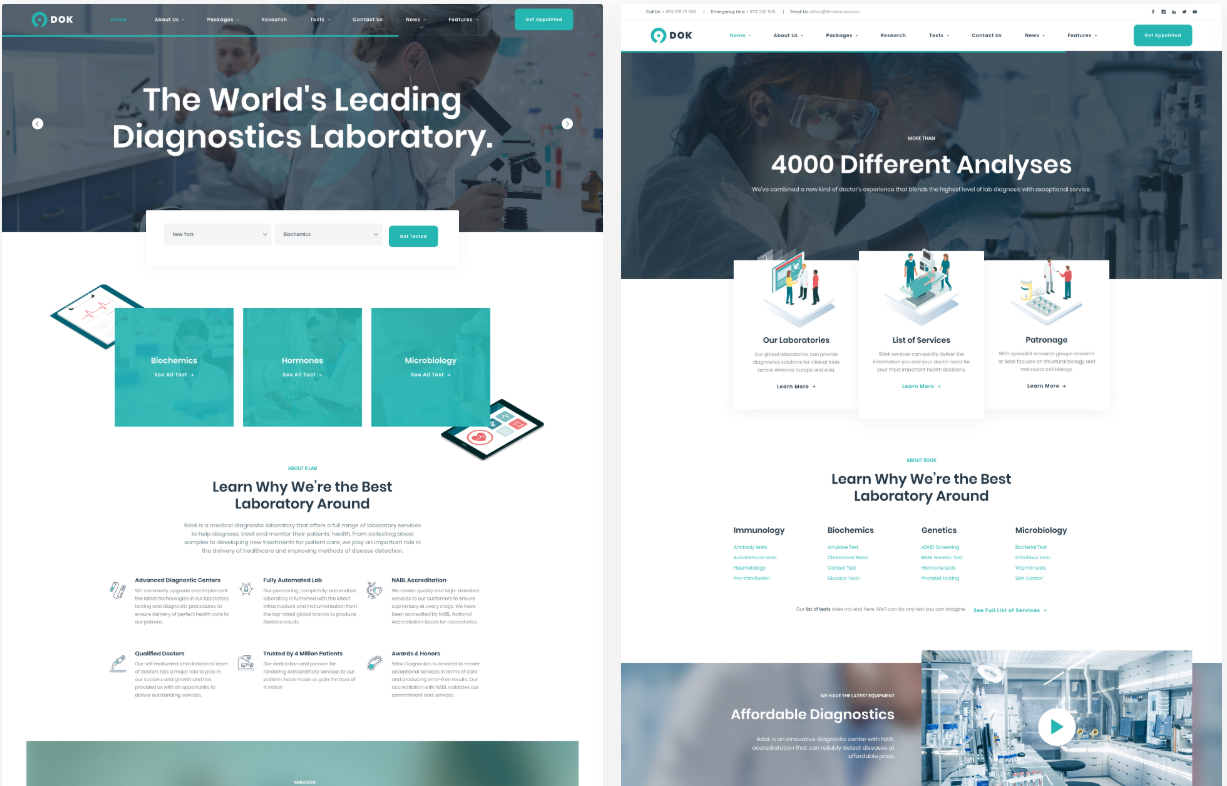 Ninedok – Laboratory & Research WordPress Theme