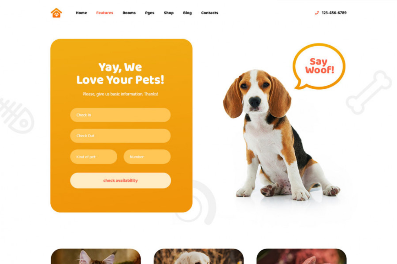 Petotel – Pet Sitting Website Template For Pet Care Business