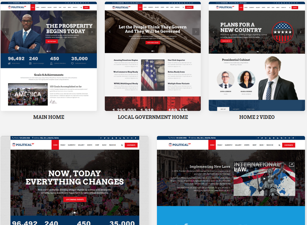 PoliticalWP – Political Campaign WordPress Theme