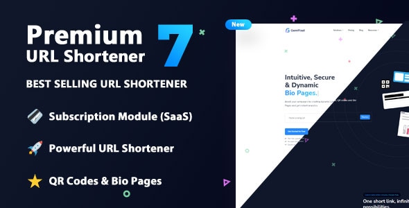 Premium URL Shortener – Link Shortening Script (URL) + SaaS Theme