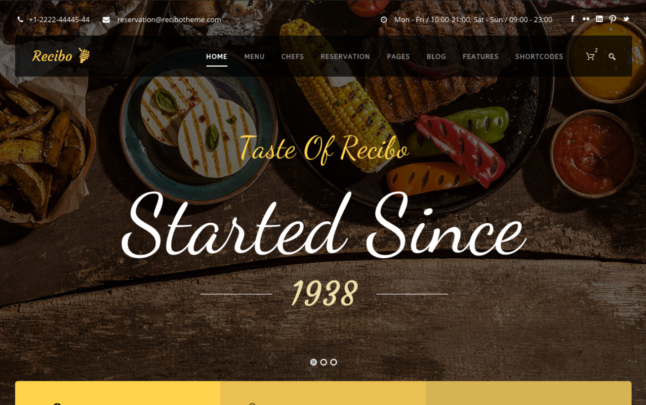 Recibo – Restaurant Food Cook WordPress Theme