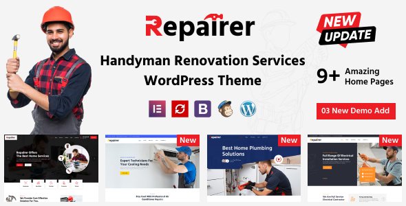 Repairer Handyman Services WordPress Theme
