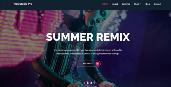 Rock Studio Pro – Unique and Modern Music WordPress Theme