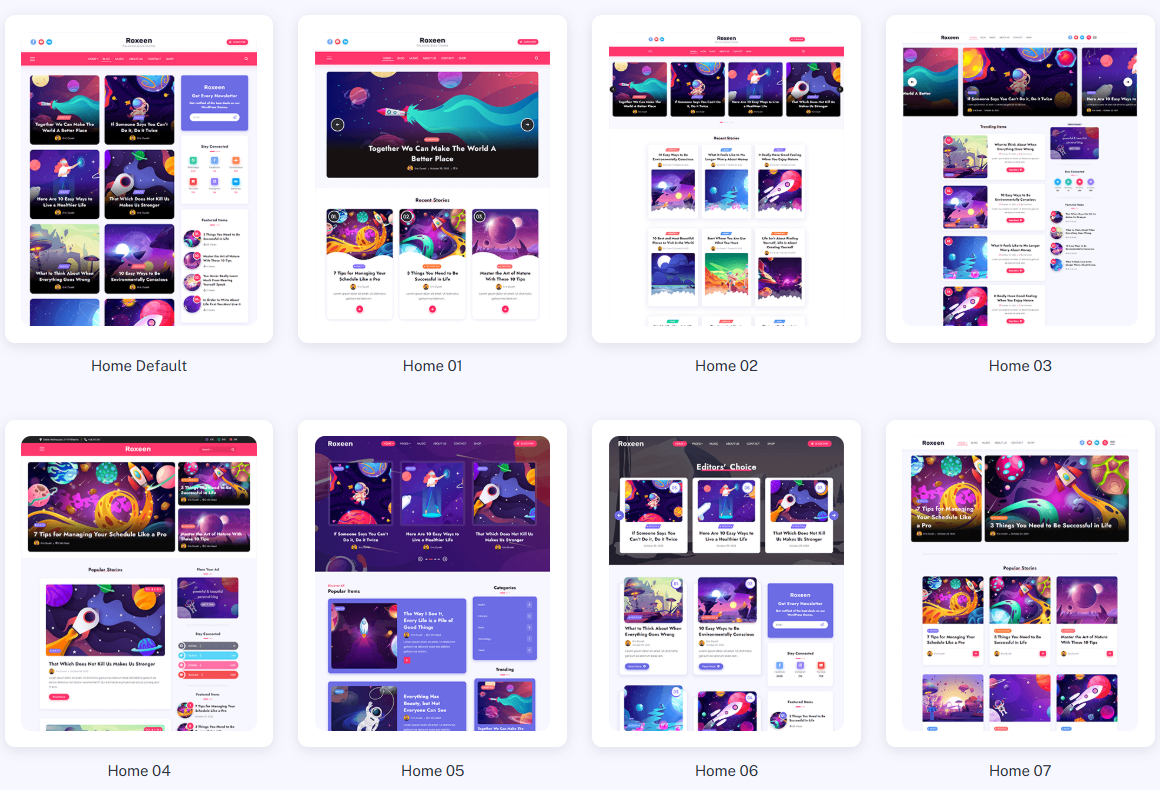 Roxeen Personal Lightweight WordPress Theme