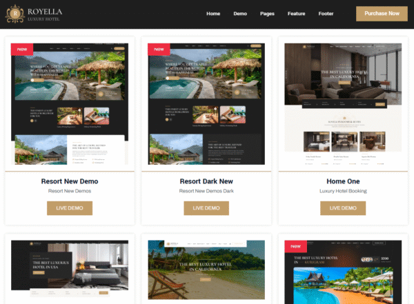 Royella – Resort and Hotel Booking Multi-Purpose WordPress Theme