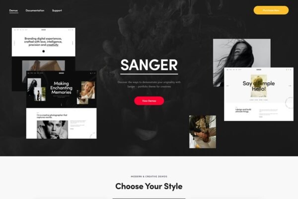 Sanger – Personal Portfolio for Creatives Theme