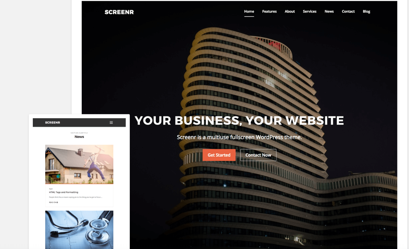 Screenr WordPress Theme